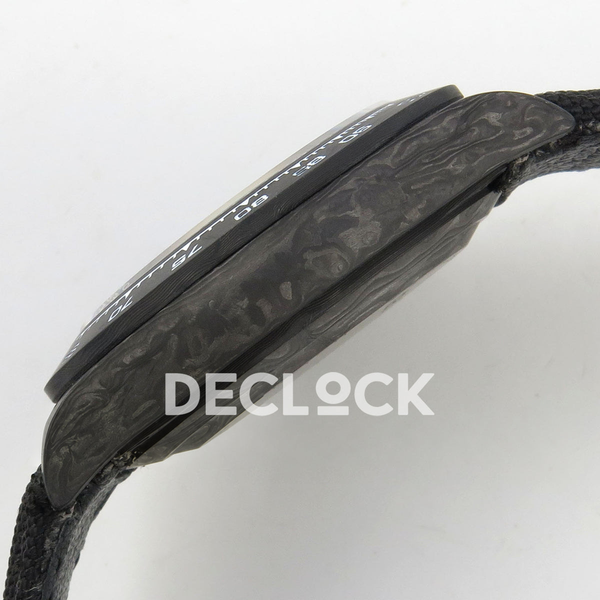 Rolex Daytona Custom Blaken Carbon Skeleton Black Nylon GETF SA4130 replica - case side
