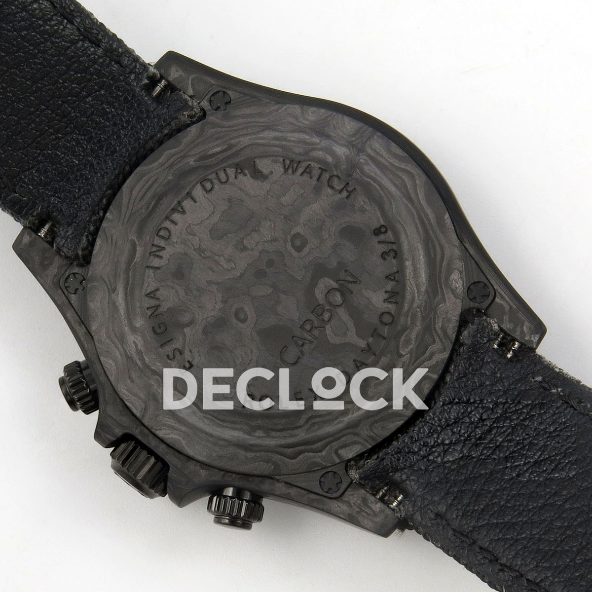 Rolex Daytona Custom Blaken Carbon Skeleton Black Nylon GETF SA4130 replica - caseback