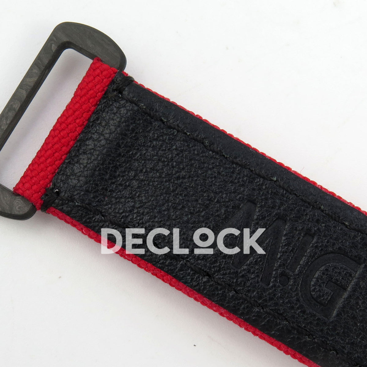 Rolex Daytona Custom Blaken Carbon Skeleton Red Nylon GETF SA4130 replica - strap interior