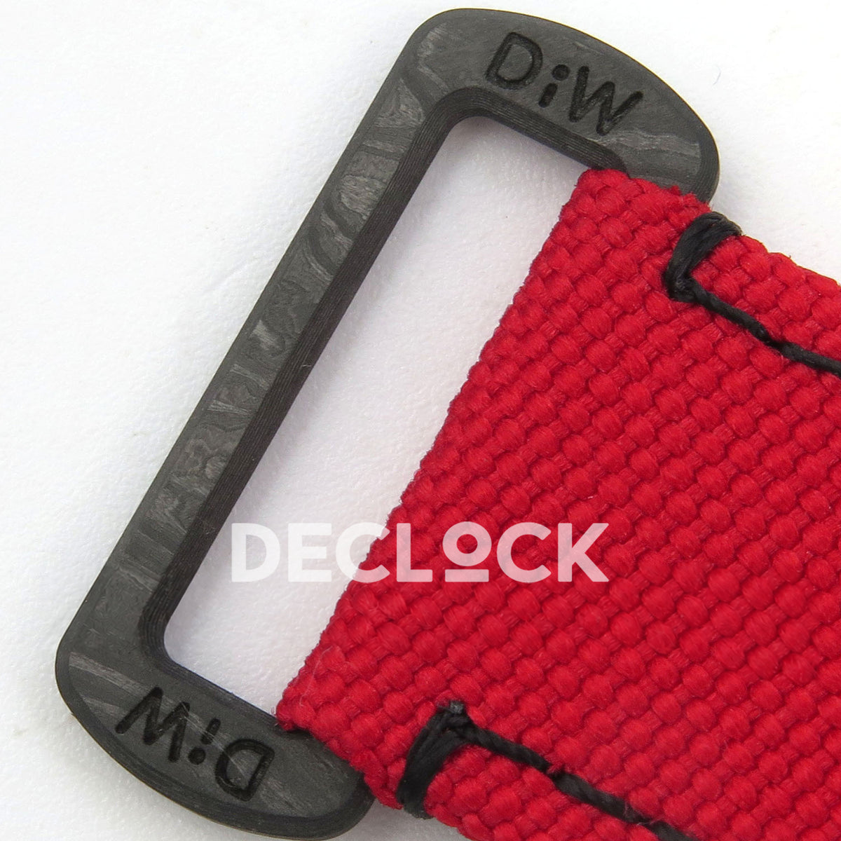 Rolex Daytona Custom Blaken Carbon Skeleton Red Nylon GETF SA4130 replica - strap loop close up