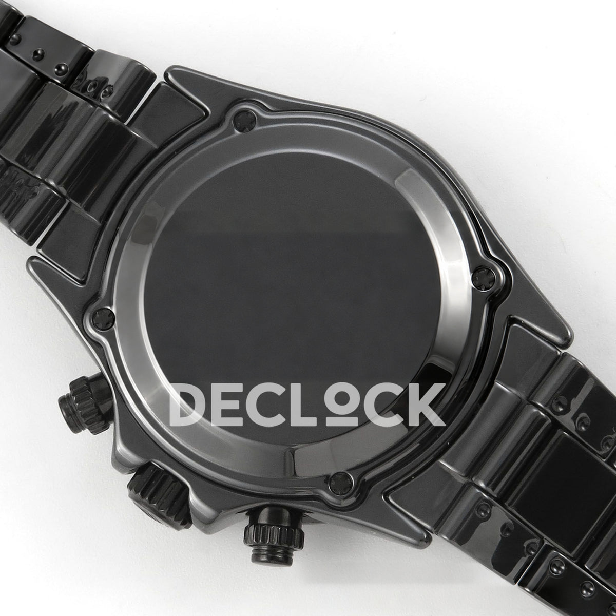 Rolex Daytona Custom Blaken Rainbow Black Ceramic SONIC SA4130 Super Clone replica - closed caseback