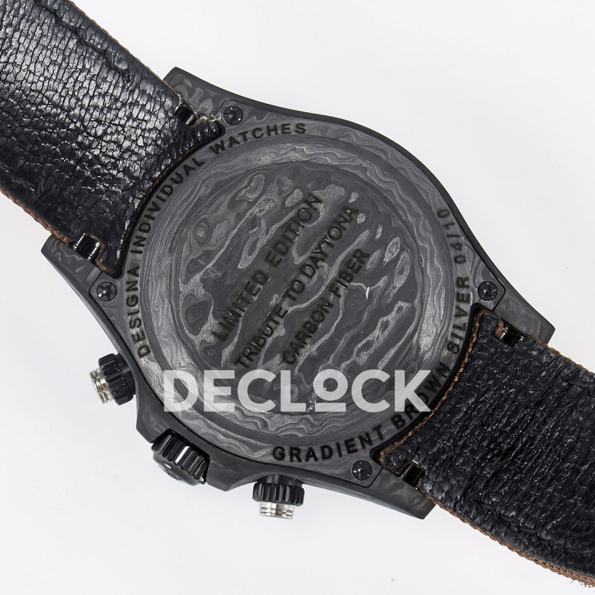 Rolex Daytona Custom Carbon Brown DIWF A7750 replica - caseback