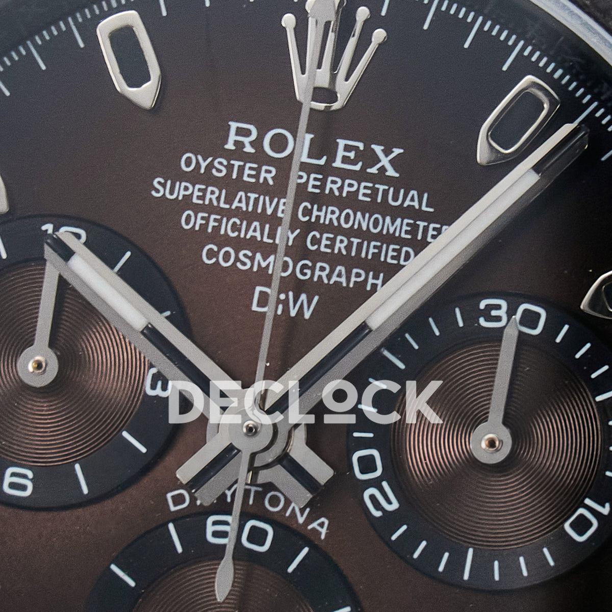 Rolex Daytona Custom Carbon Brown DIWF A7750 replica - dial logo