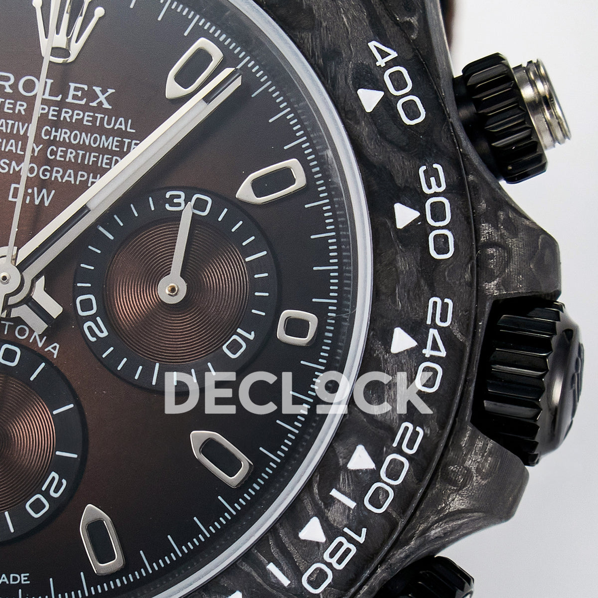 Rolex Daytona Custom Carbon Brown DIWF A7750 replica - dial right