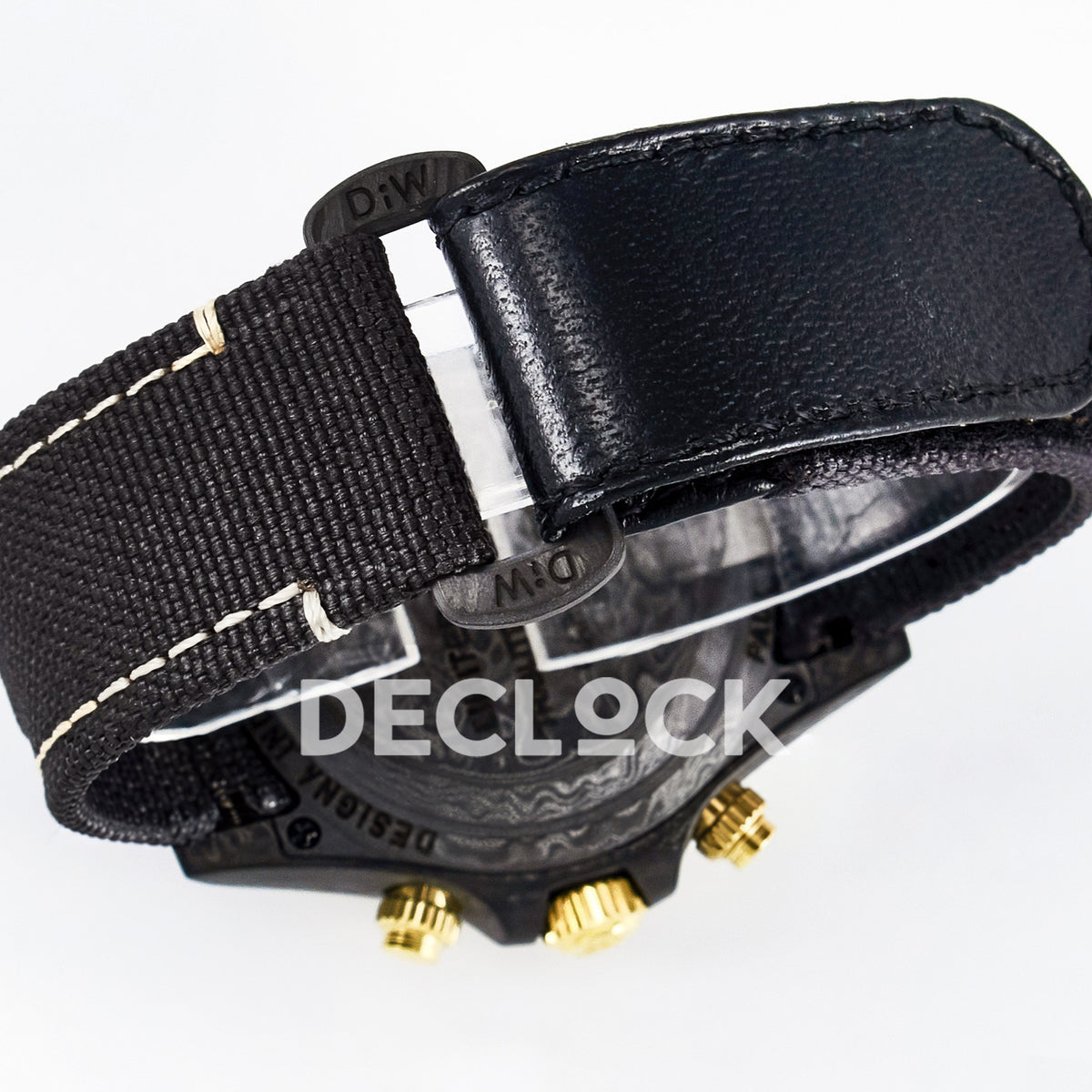 Rolex Daytona Custom Carbon Cream DIWF A7750 replica - strap closure