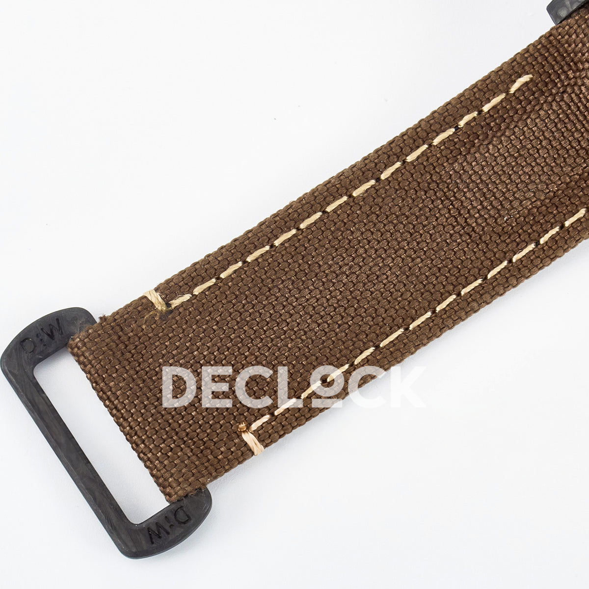 Rolex Daytona Custom Carbon Yellow Arabic Brown Strap DIWF A7750 replica - strap buckle