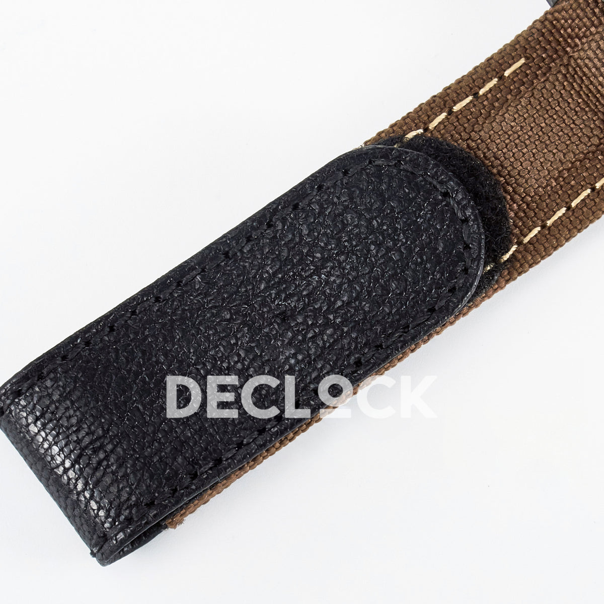 Rolex Daytona Custom Carbon Yellow Arabic Brown Strap DIWF A7750 replica - strap closure detail