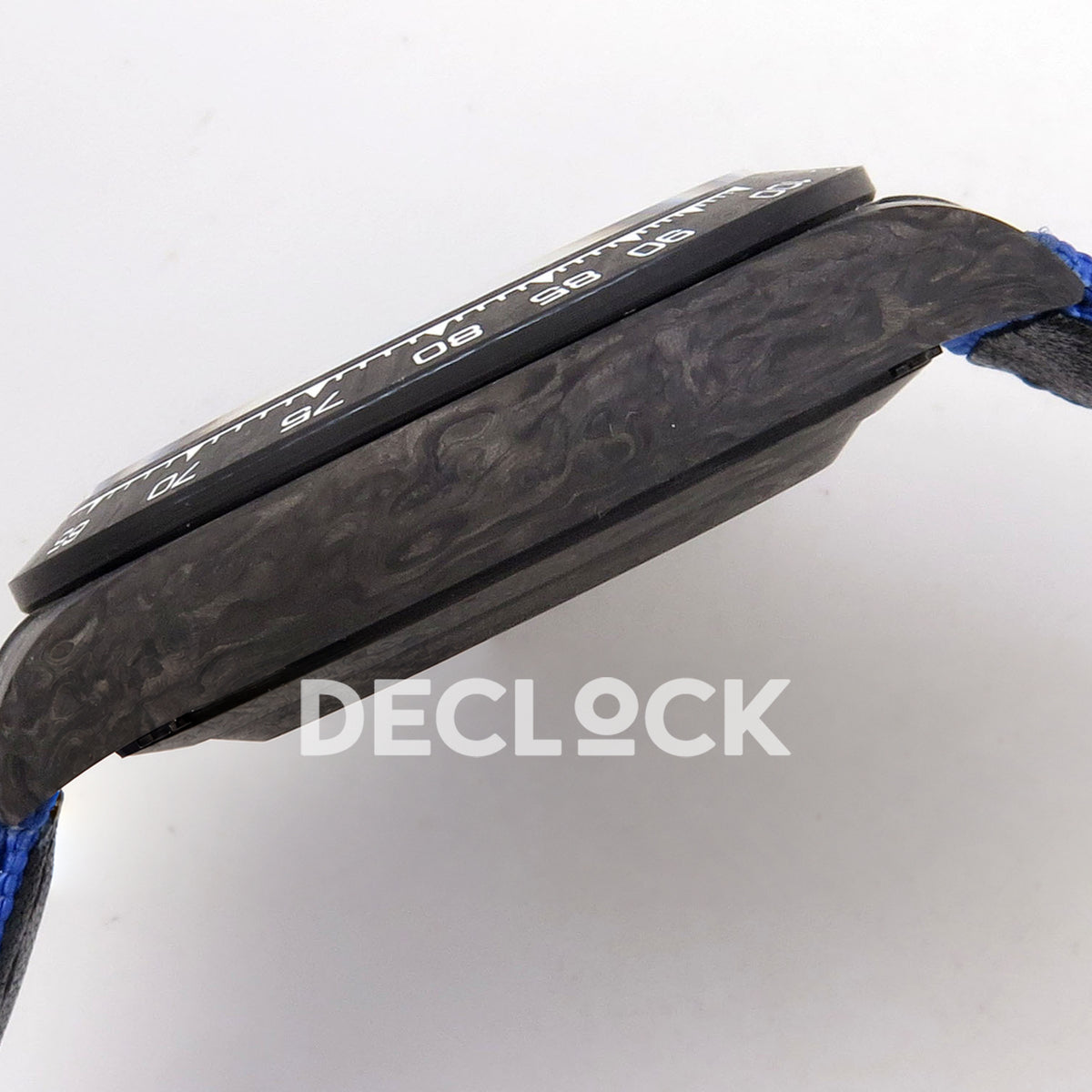 Rolex Daytona Custom DIW Black Carbon Blue Black Gradient Dial Blue Nylon ANTF DD4801 replica - case side