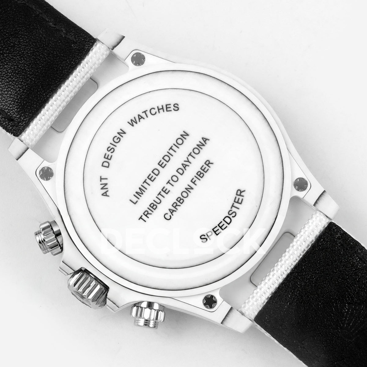Rolex Daytona Custom DIW 'BMW' White Carbon White Dial ANTF DD4801 replica - solid caseback