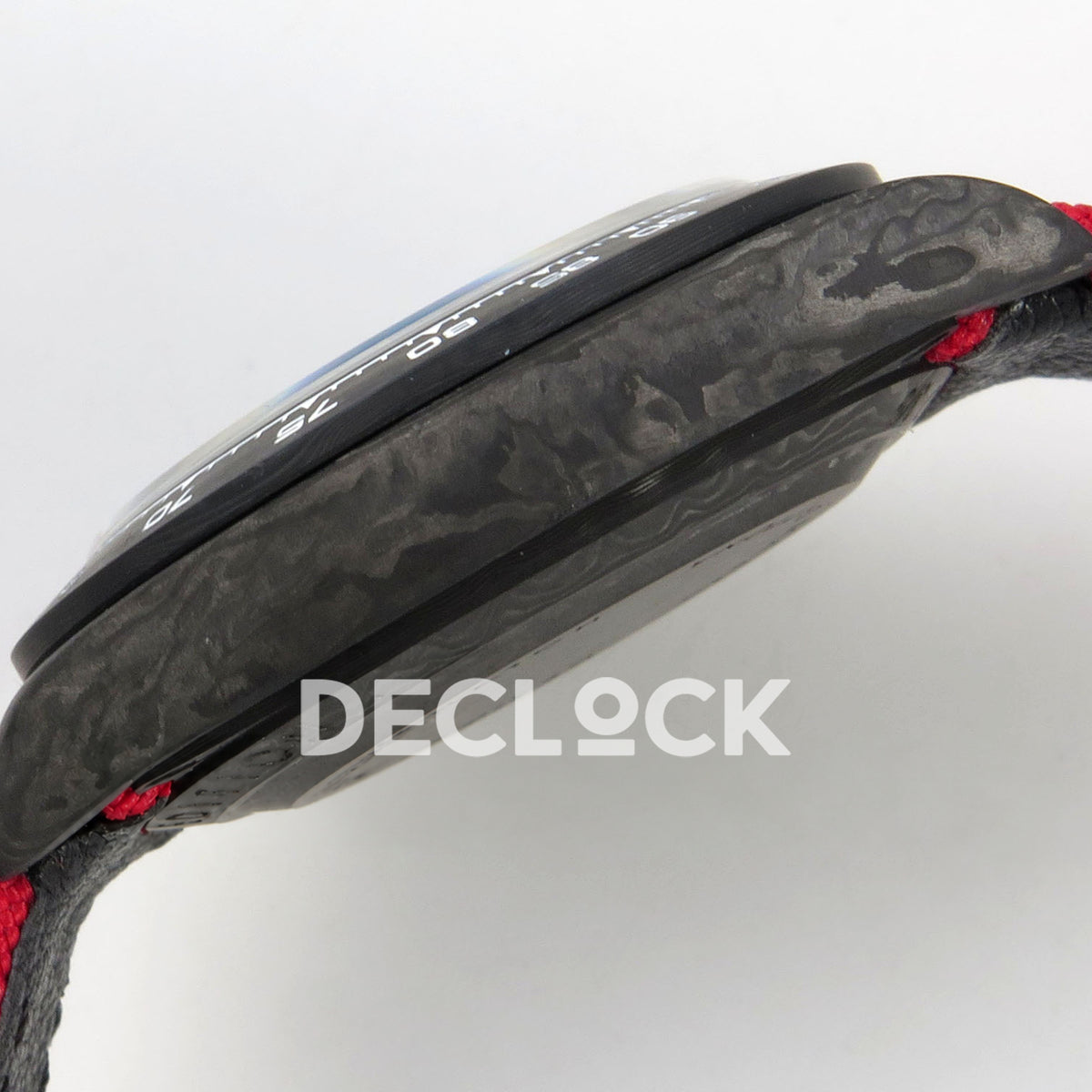 Rolex Daytona Custom DIW Carbon Black Dial Red Nylon N6F DD4801 replica - case side