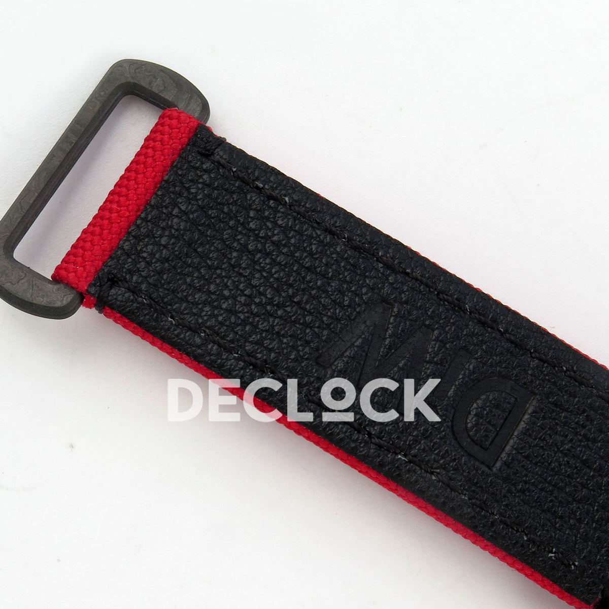 Rolex Daytona Custom DIW Carbon Black Dial Red Nylon N6F DD4801 replica - strap underside