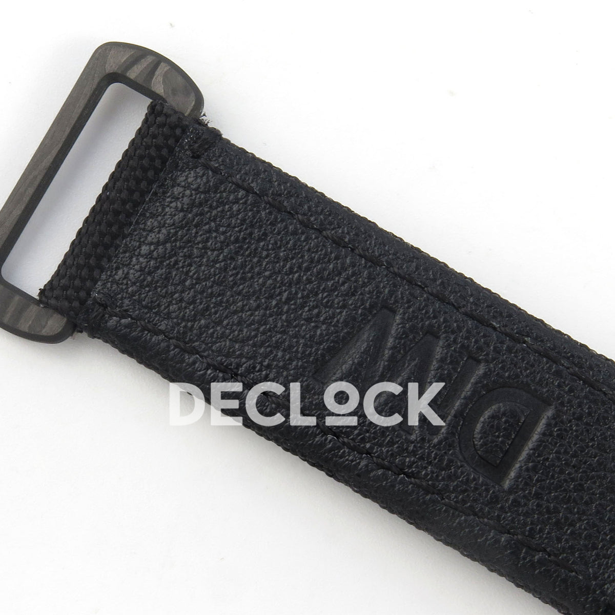 Rolex Daytona Custom DIW Carbon Blue Gold Dial Black Nylon N6F DD4801 replica - strap underside