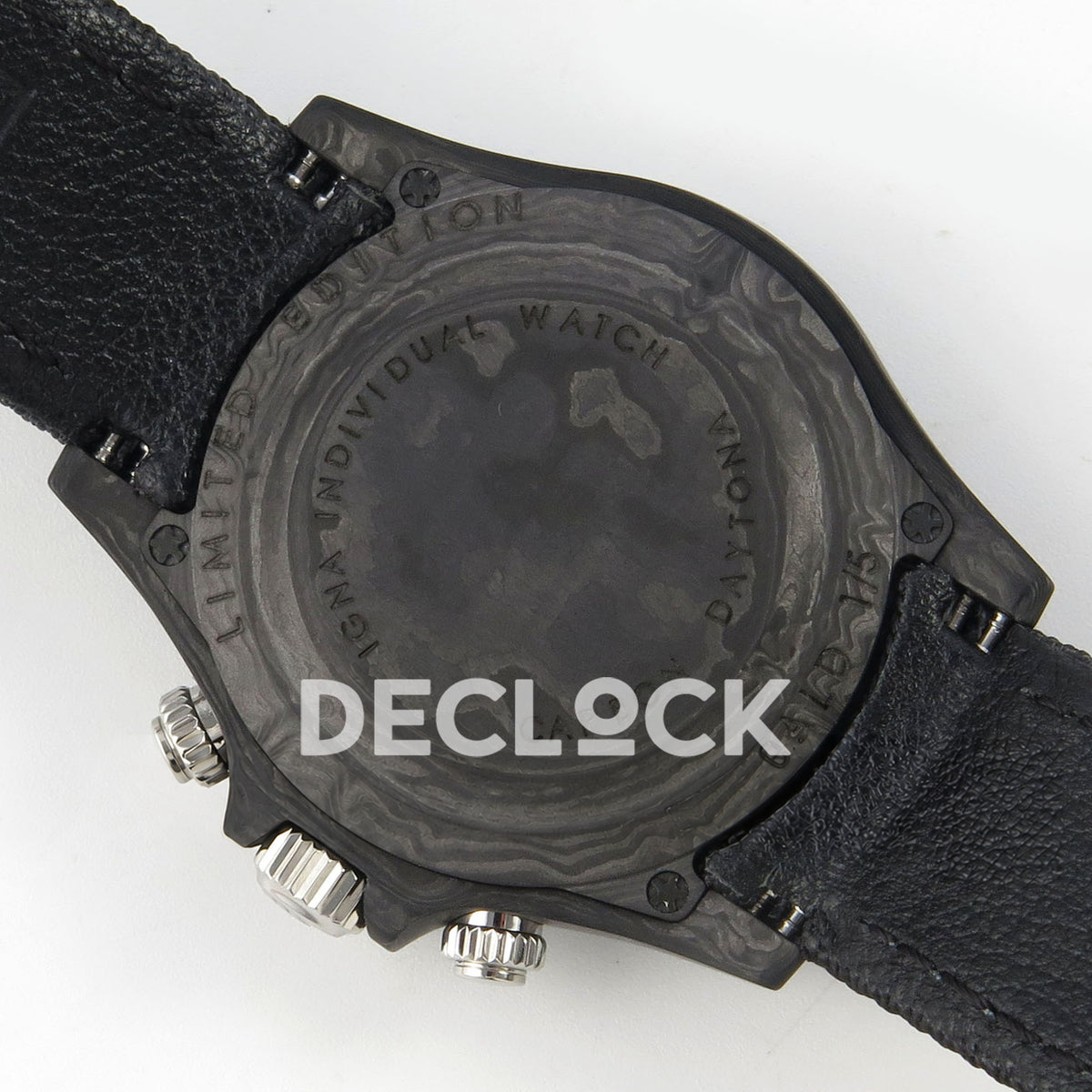 Rolex Daytona Custom DIW Carbon White Dial Black Nylon N6F DD4801 replica - caseback