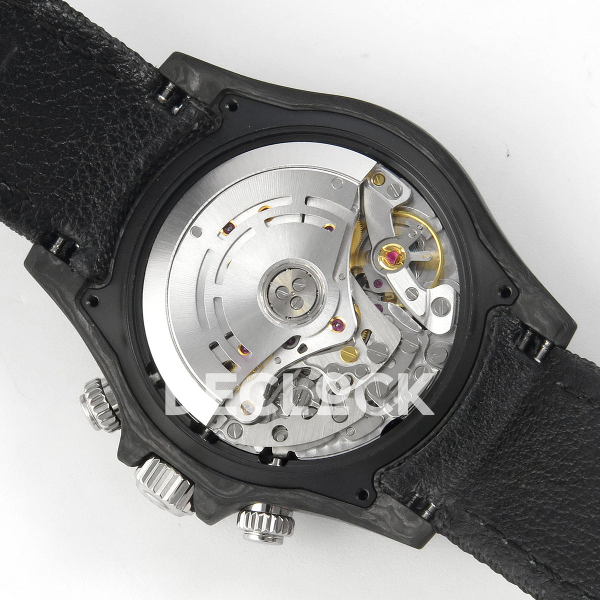 Rolex Daytona Custom DIW Carbon White Dial Black Nylon N6F DD4801 replica - open caseback