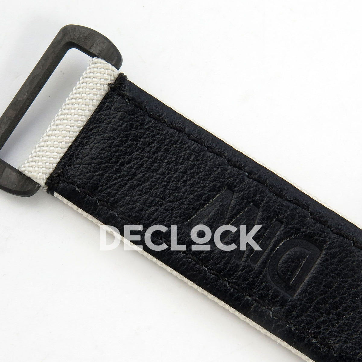 Rolex Daytona Custom DIW Carbon White Dial White Nylon N6F DD4801 replica - strap underside