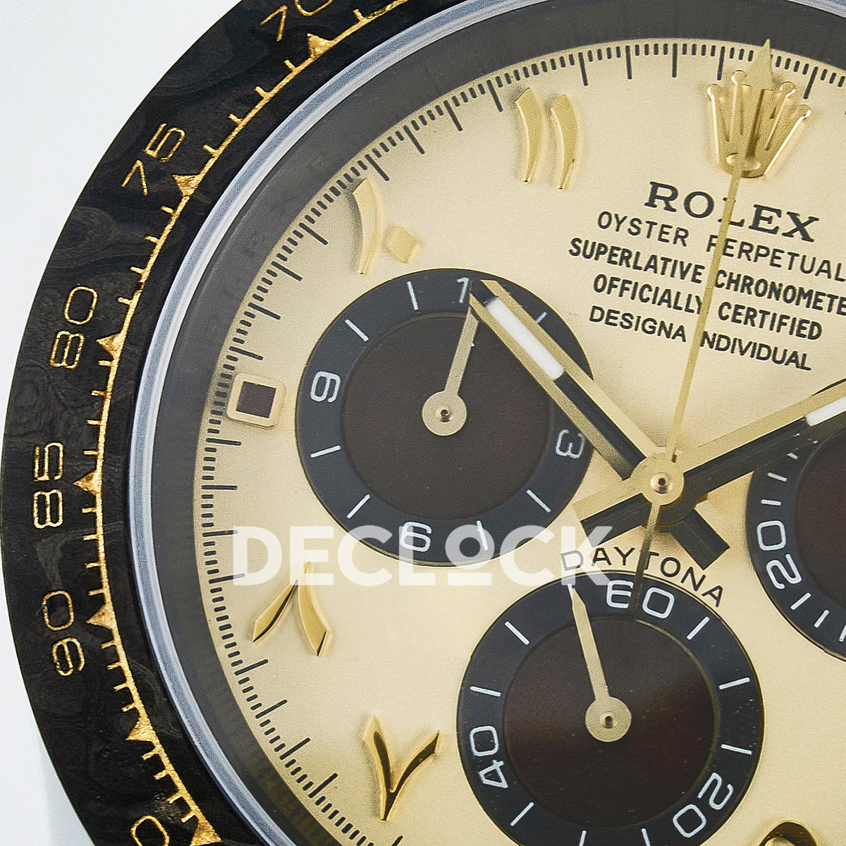 Rolex Daytona Custom DIW Desert Eagle White Carbon Brown Strap DIWF SH4130 replica - dial left