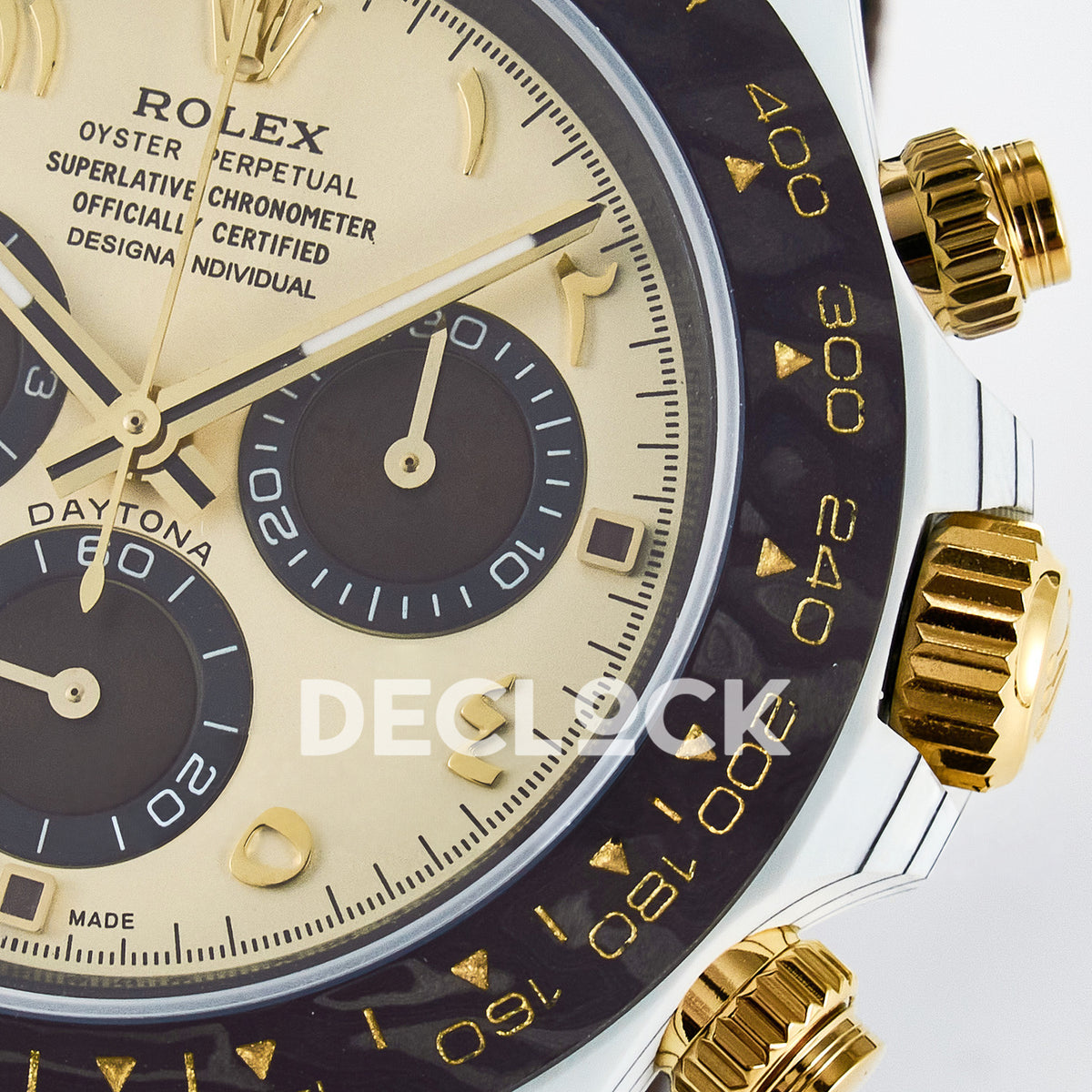 Rolex Daytona Custom DIW Desert Eagle White Carbon Brown Strap DIWF SH4130 replica - dial right