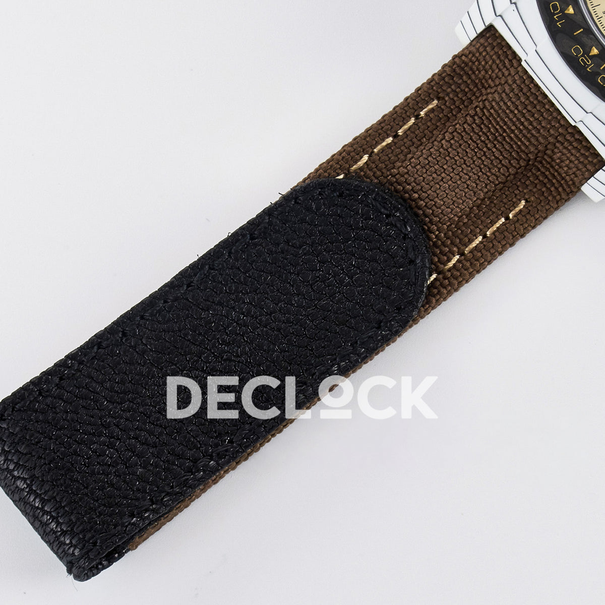 Rolex Daytona Custom DIW Desert Eagle White Carbon Brown Strap DIWF SH4130 replica - strap detail