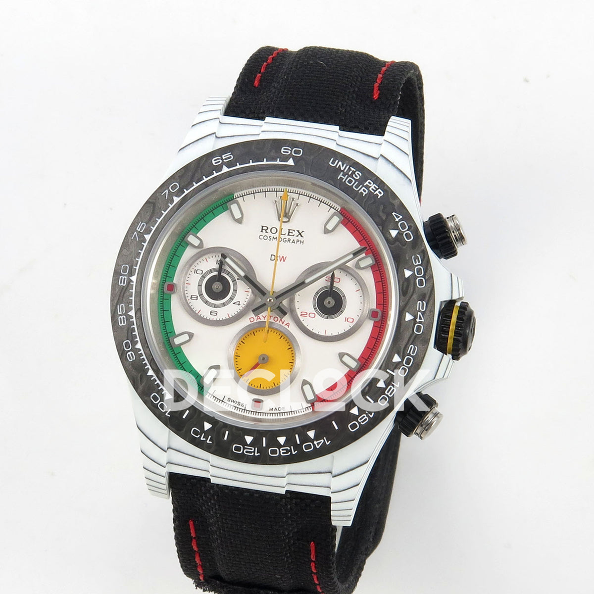 Rolex Daytona Custom DIW Ferrari White Dial DIWF DD4801 replica - angled front