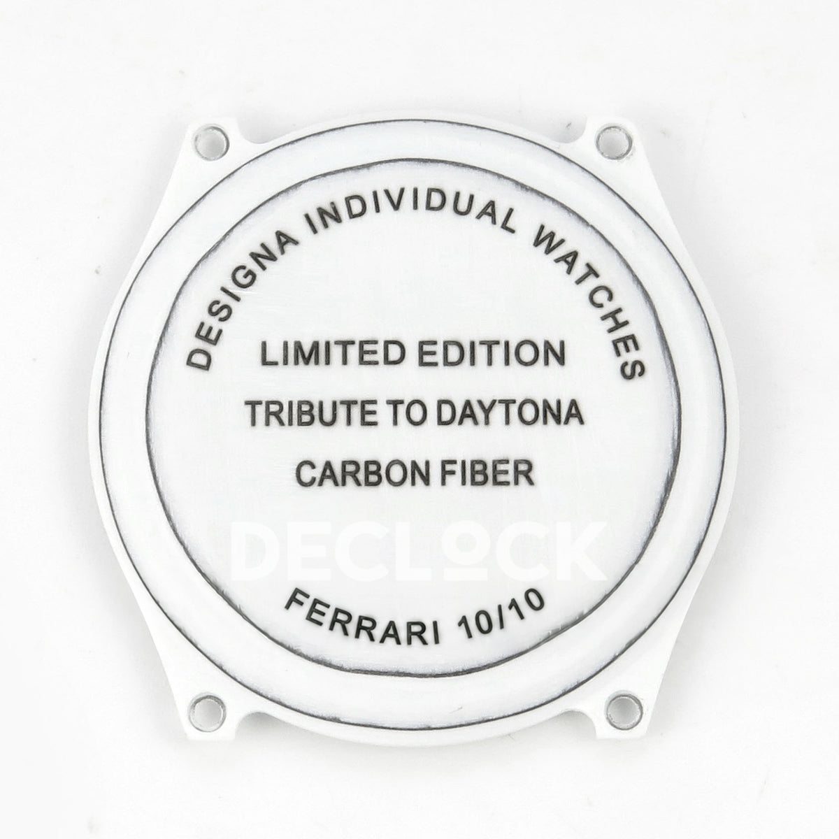 Rolex Daytona Custom DIW Ferrari White Dial DIWF DD4801 replica - caseback exterior