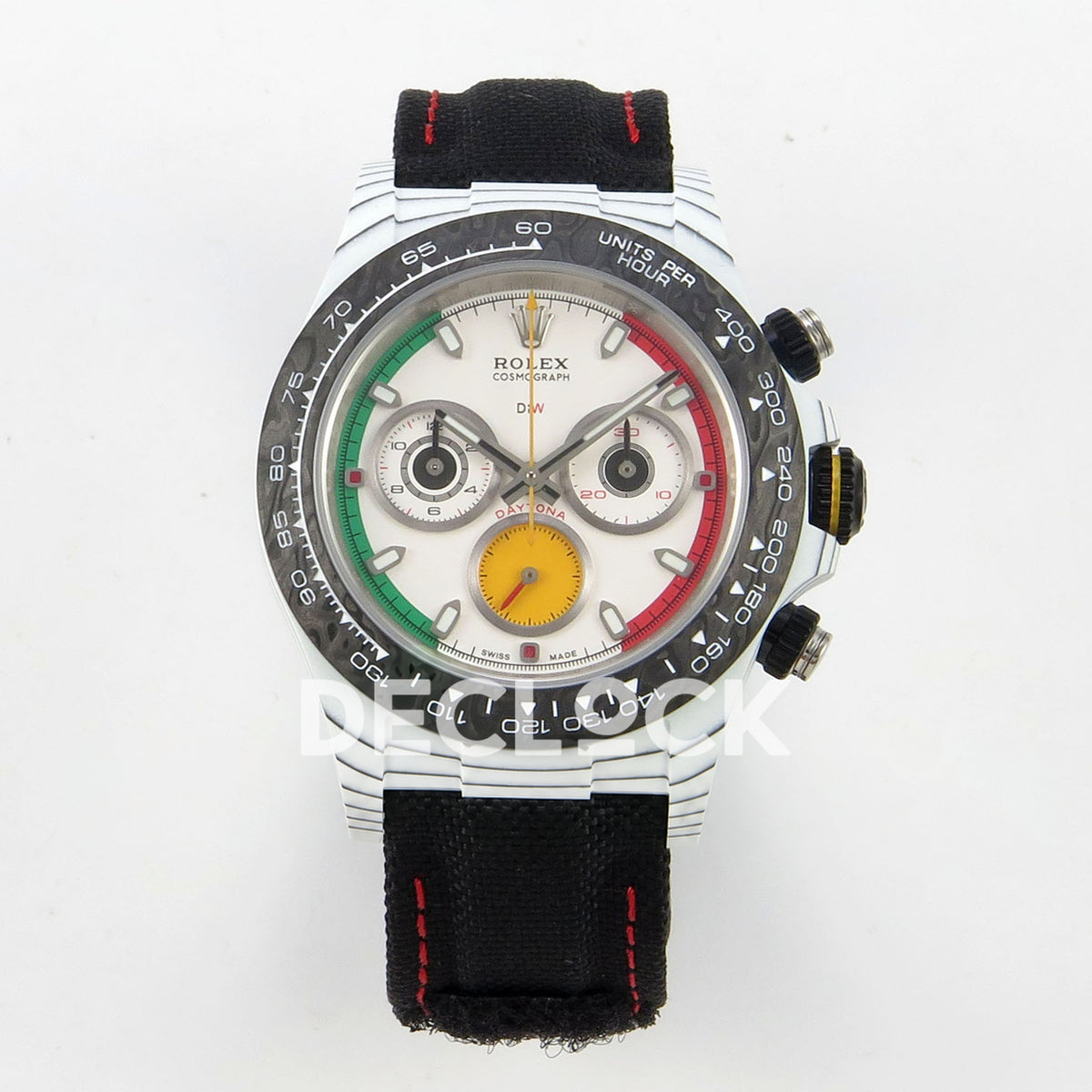 Rolex Daytona Custom DIW Ferrari White Dial DIWF DD4801 replica - front