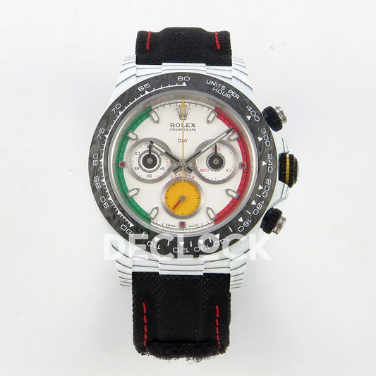 Rolex Daytona Custom DIW Ferrari White Dial DIWF DD4801 replica - front