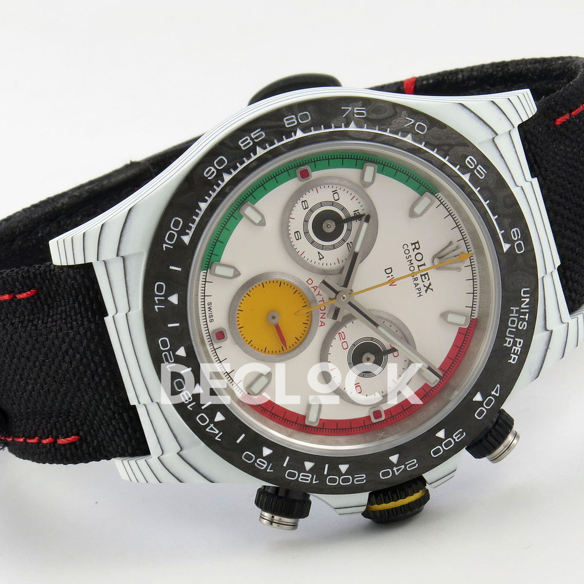 Rolex Daytona Custom DIW Ferrari White Dial DIWF DD4801 replica - side front