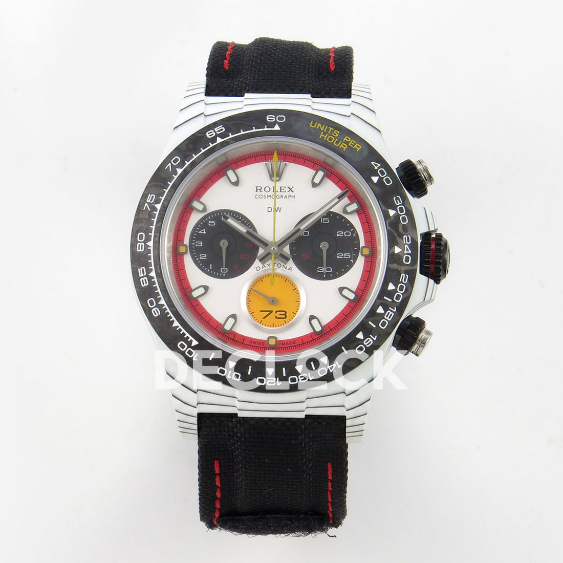 Rolex Daytona Custom DIW Ferrari White Red DIWF DD4801 replica - front Custom