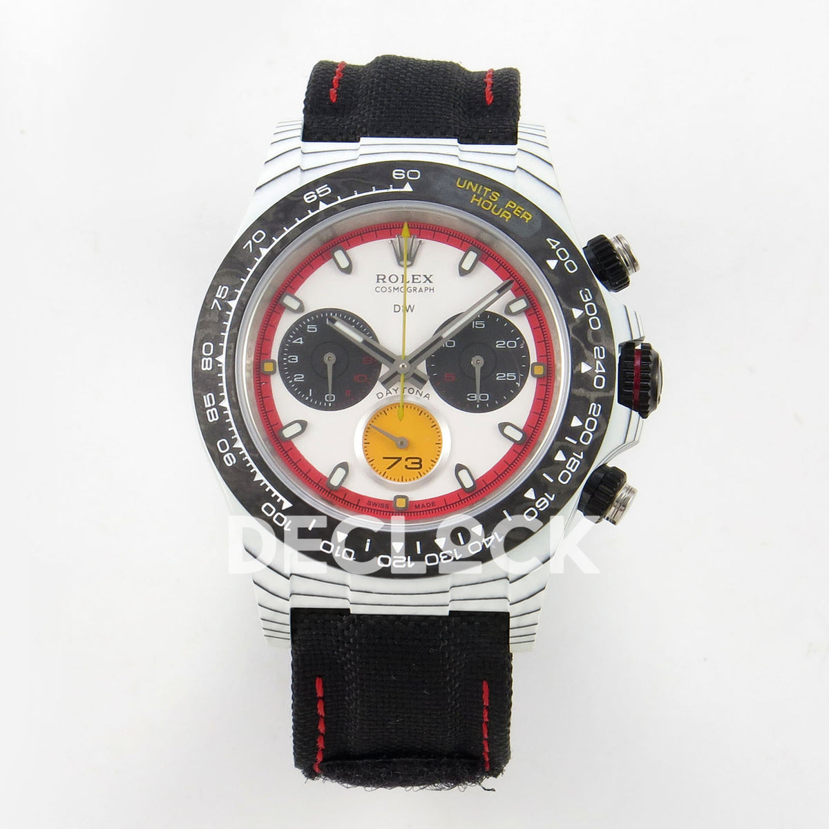 Rolex Daytona Custom DIW Ferrari White Red DIWF DD4801 replica - front