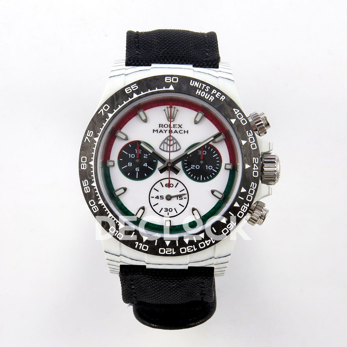 Rolex Daytona Custom DIW 'Maybach' White Carbon White Dial ANTF DD4801 replica - front