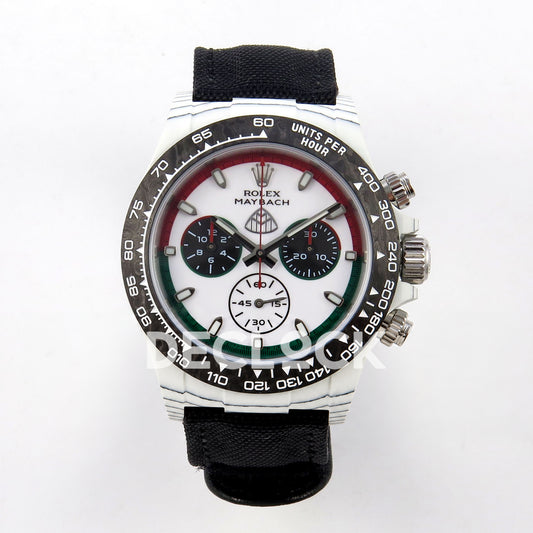 Rolex Daytona Custom DIW 'Maybach' White Carbon White Dial ANTF DD4801 replica - front