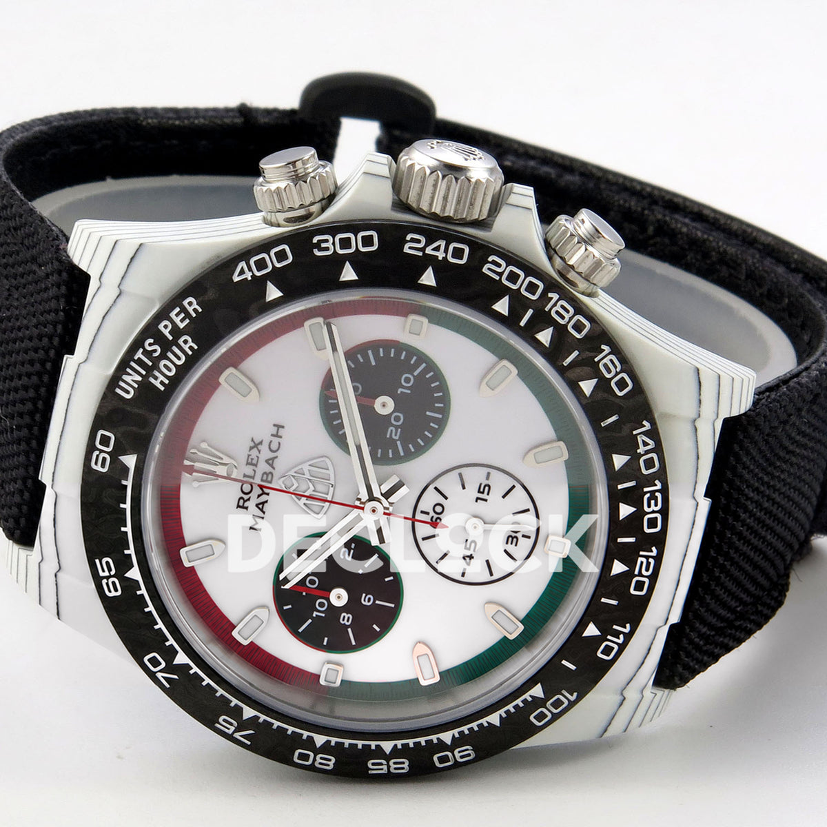 Rolex Daytona Custom DIW 'Maybach' White Carbon White Dial ANTF DD4801 replica - full watch right