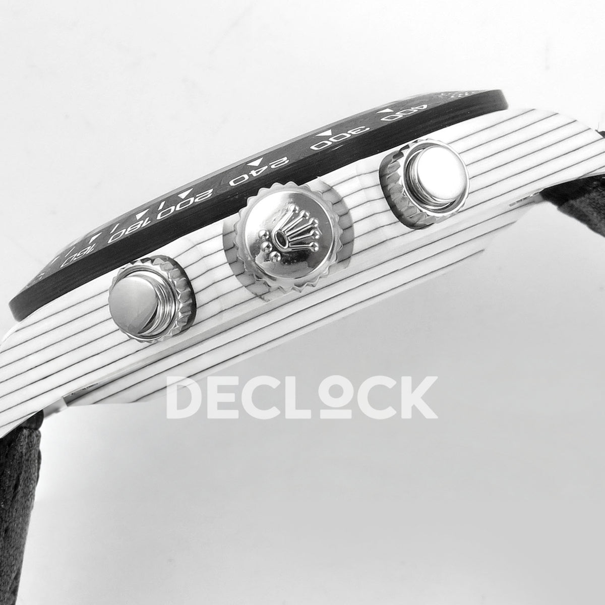 Rolex Daytona Custom DIW 'Maybach' White Carbon White Dial ANTF DD4801 replica - crown pushers