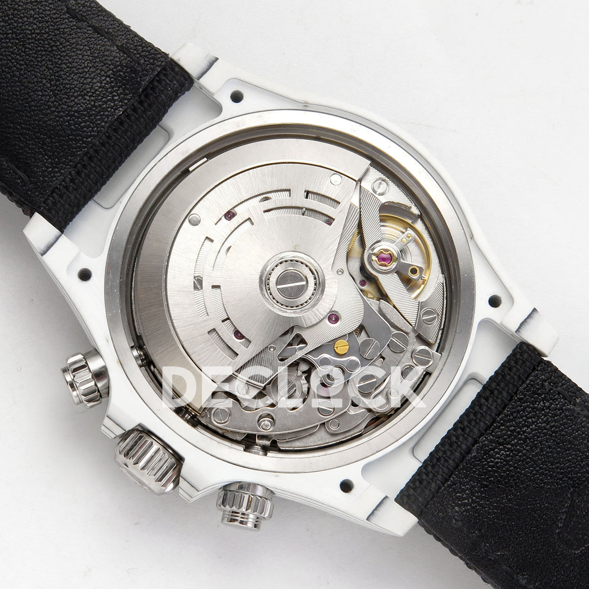 Rolex Daytona Custom DIW 'Maybach' White Carbon White Dial ANTF DD4801 replica - movement back angle