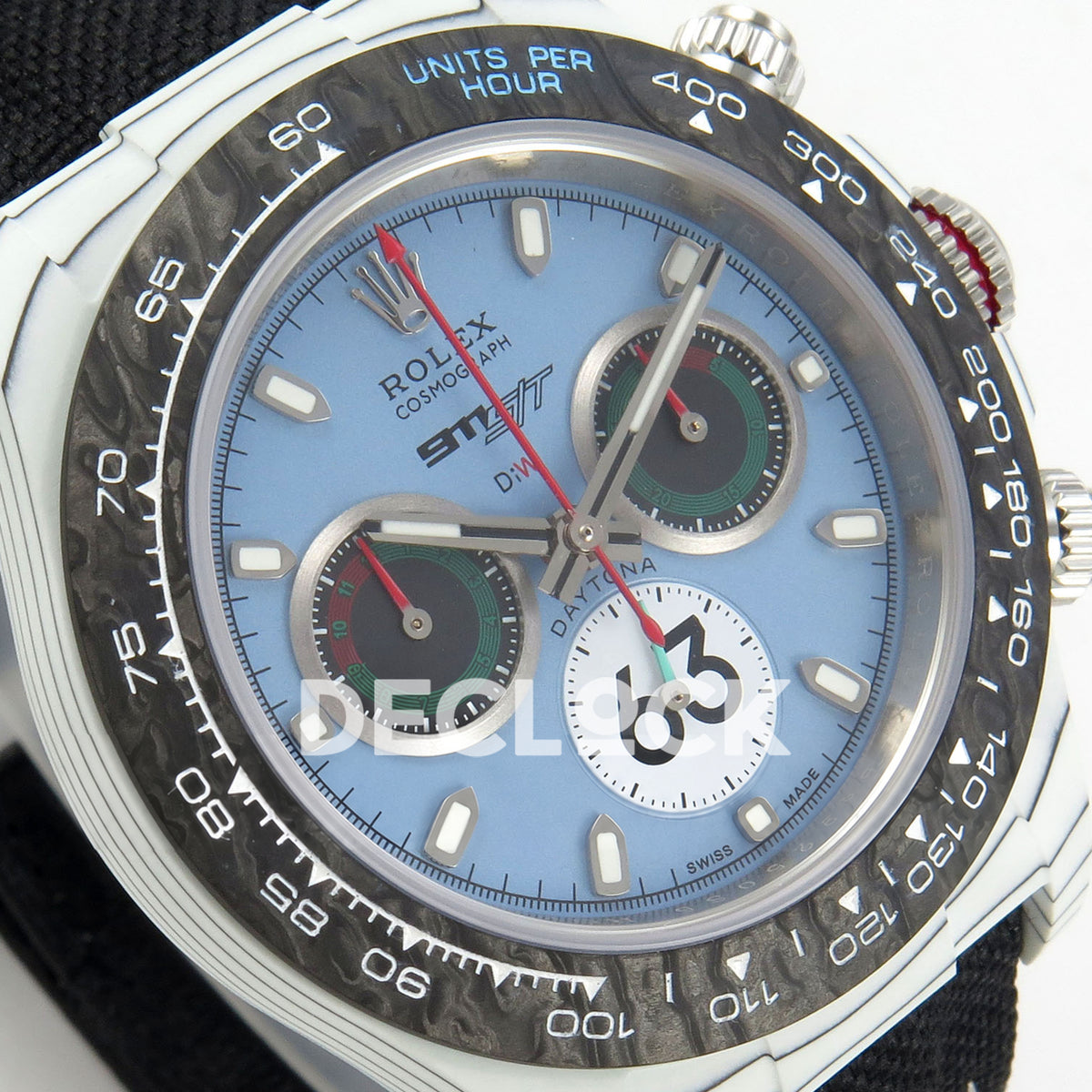 Rolex Daytona Custom DIW Porsche 911 S/T DIWF DD4801 replica - angled dial