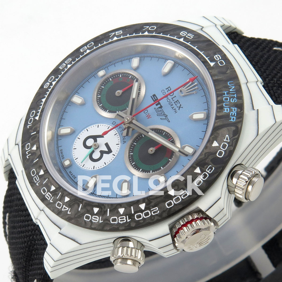 Rolex Daytona Custom DIW Porsche 911 S/T DIWF DD4801 replica - crown side front