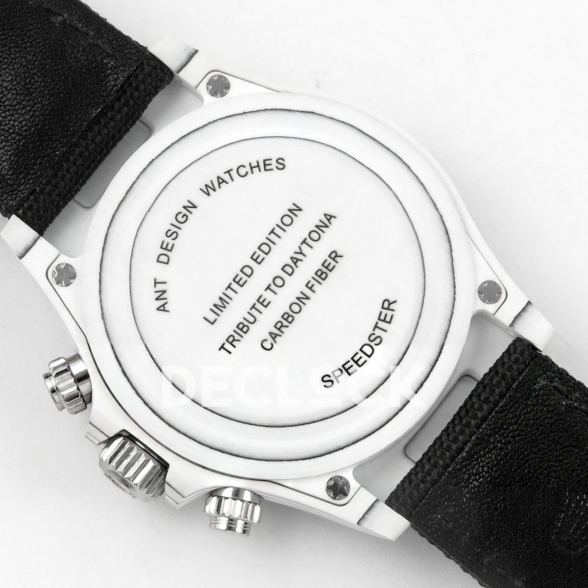 Rolex Daytona Custom DIW 'Porsche' White Carbon Black Dial ANTF DD4801 replica - solid caseback