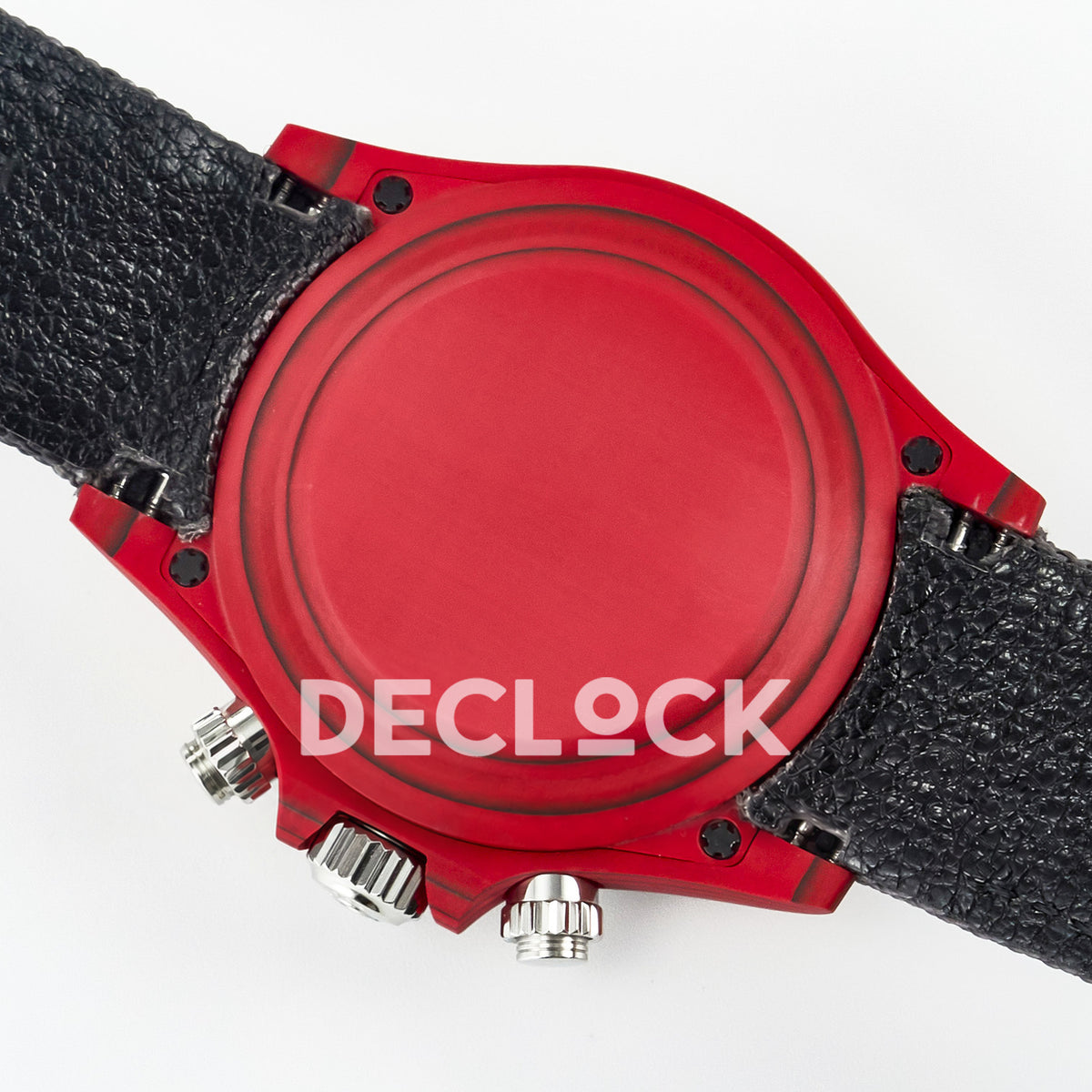 Rolex Daytona Custom DIW Red Carbon Gray Nylon DIWF SH7750 replica - caseback