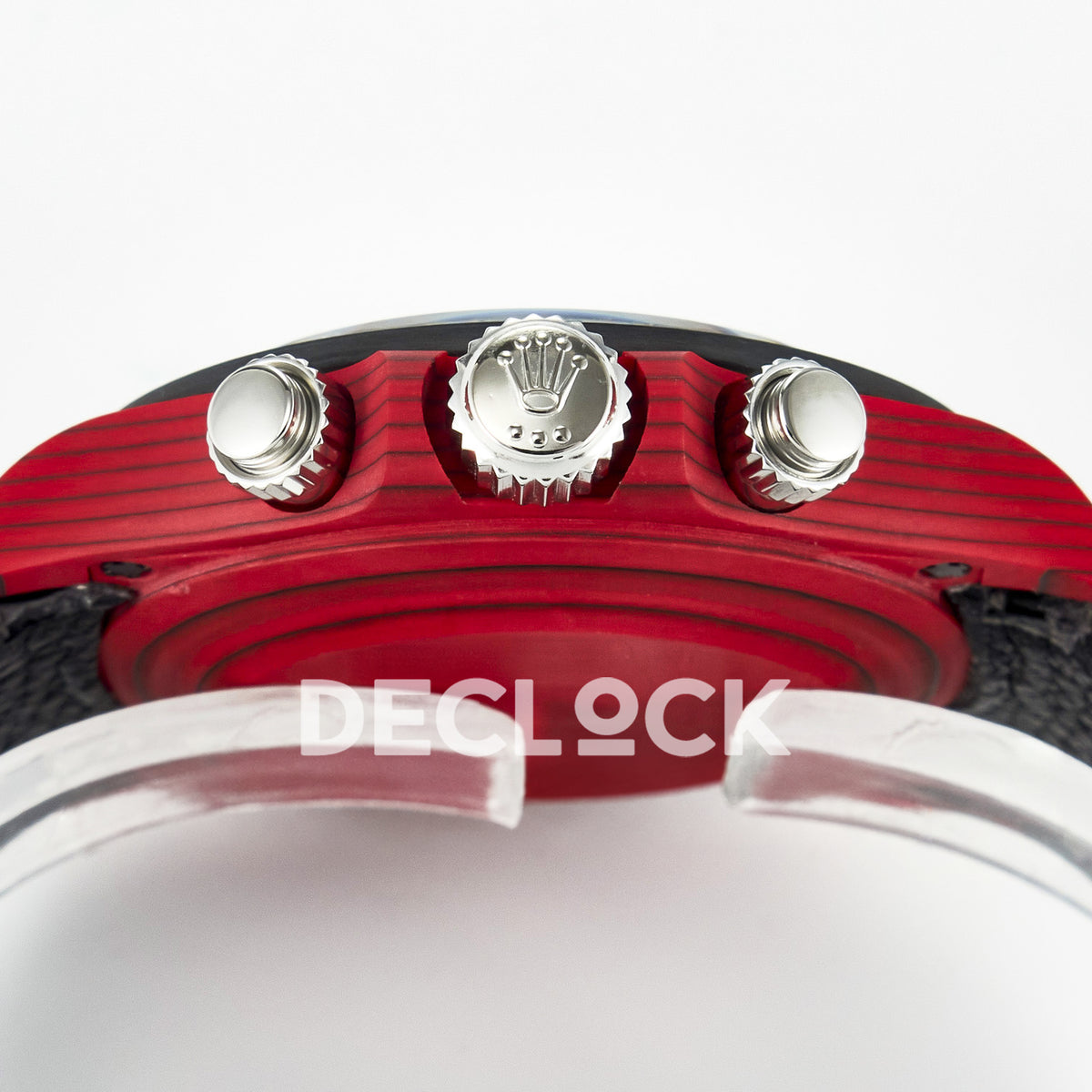 Rolex Daytona Custom DIW Red Carbon Gray Nylon DIWF SH7750 replica - crown side