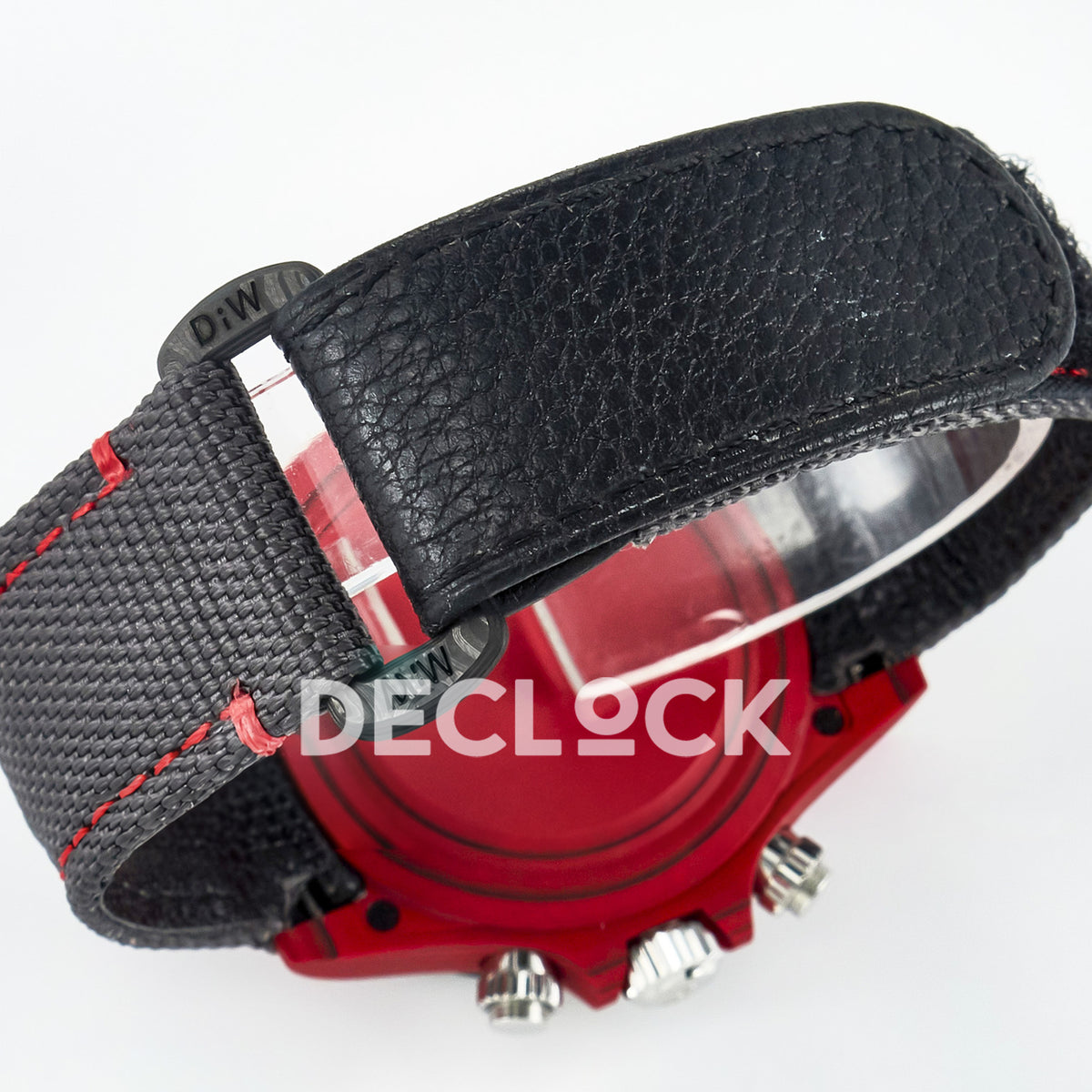 Rolex Daytona Custom DIW Red Carbon Gray Nylon DIWF SH7750 replica - strap closure