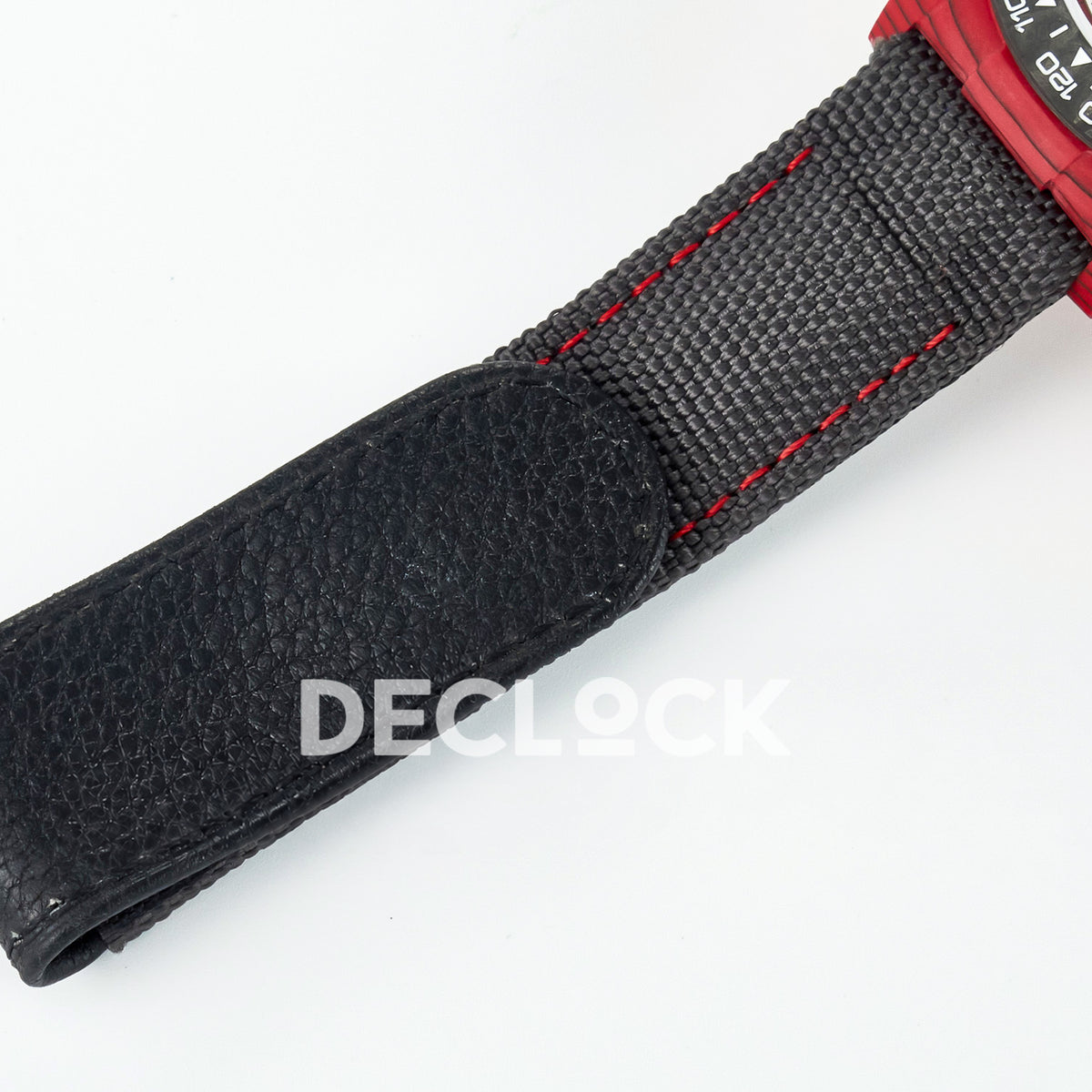 Rolex Daytona Custom DIW Red Carbon Gray Nylon DIWF SH7750 replica - strap detail