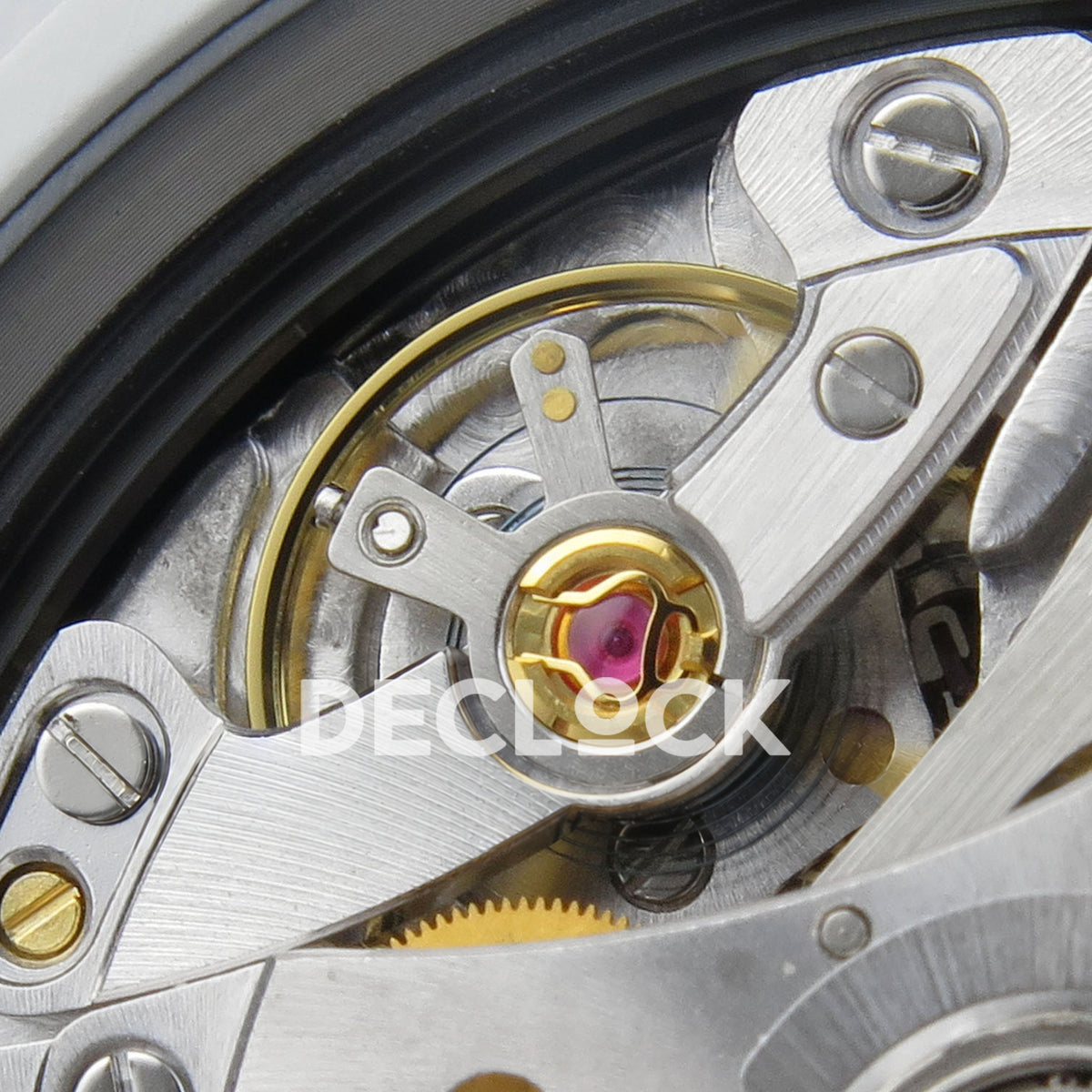 Rolex Daytona Custom DIW White Carbon Black Dial Blue Nylon N6F DD4801 replica - balance wheel detail