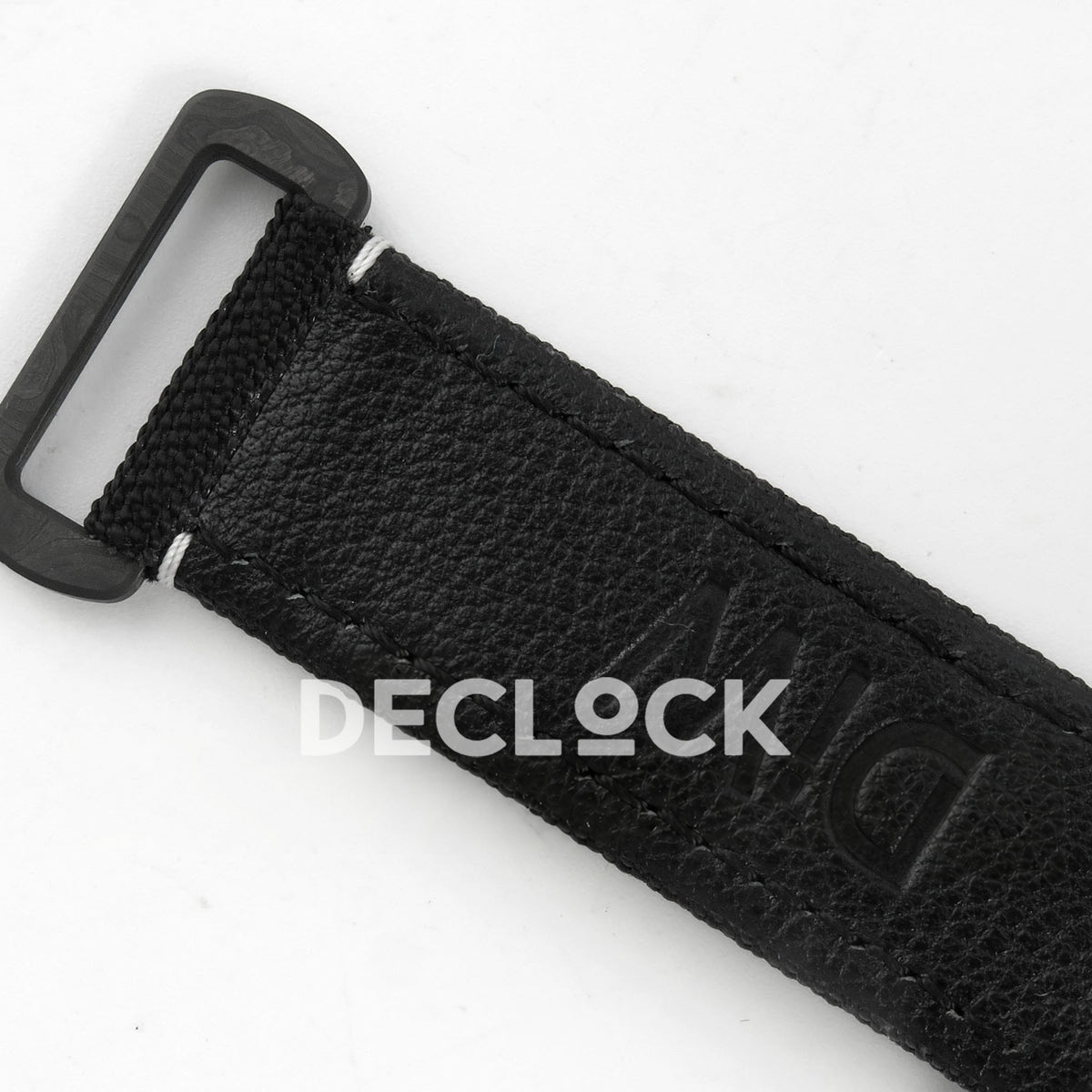 Rolex Daytona Custom DIW White Carbon Blue White Dial Black Nylon N6F DD4801 replica - strap underside