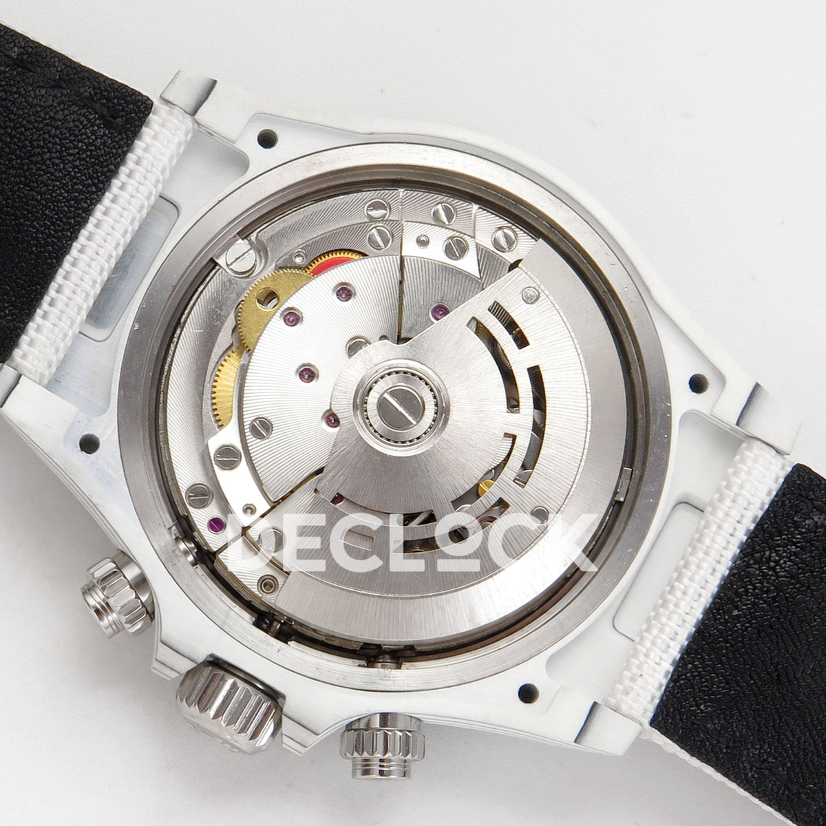 Rolex Daytona Custom DIW White Carbon White Panda Dial ANTF DD4801 replica - movement back
