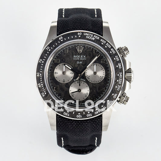 Rolex Daytona Custom Exceptional-1 Gray Black Strap DIWF SH4130 replica - front