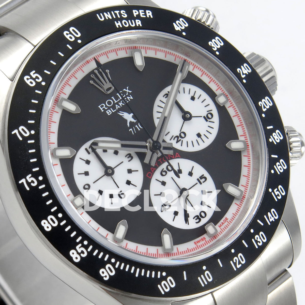Rolex Daytona Custom Paul Newman Black Red PMSF DD4130 replica - angled dial