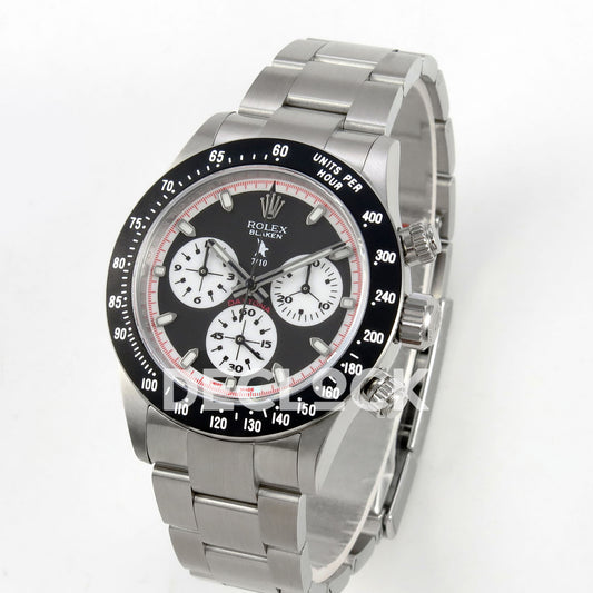Rolex Daytona Custom Paul Newman Black Red PMSF DD4130 replica - angled front