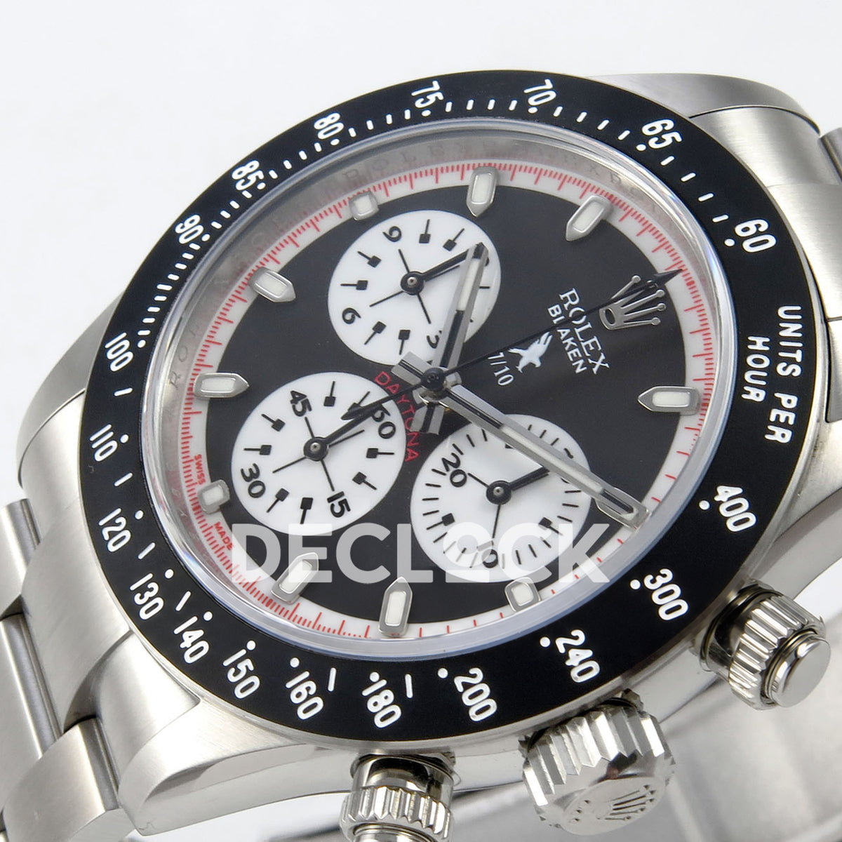 Rolex Daytona Custom Paul Newman Black Red PMSF DD4130 replica - crown side front