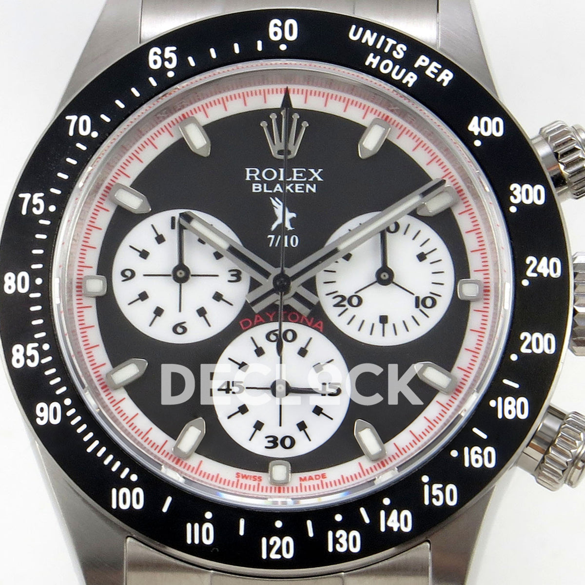 Rolex Daytona Custom Paul Newman Black Red PMSF DD4130 replica - dial close up
