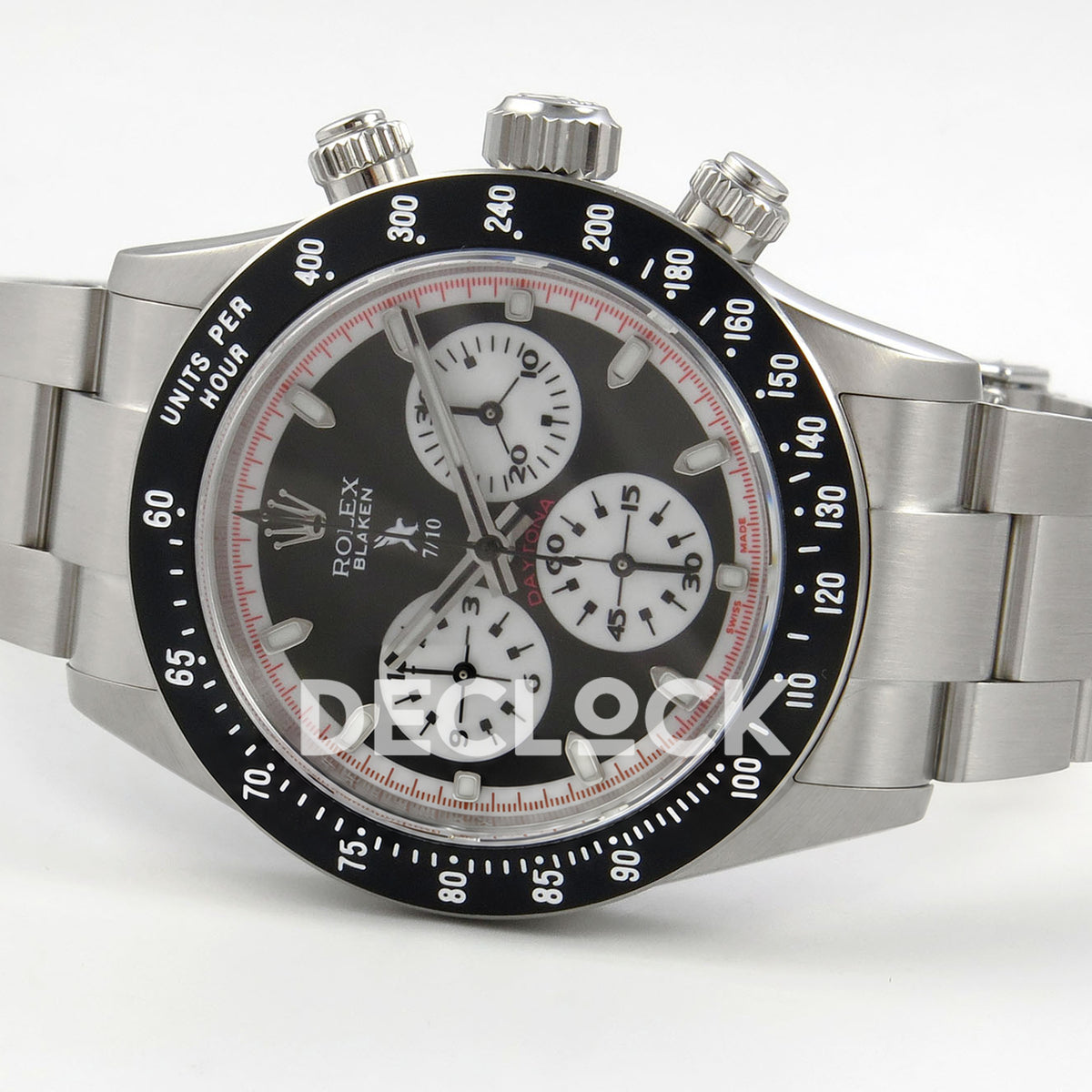 Rolex Daytona Custom Paul Newman Black Red PMSF DD4130 replica - rotated front